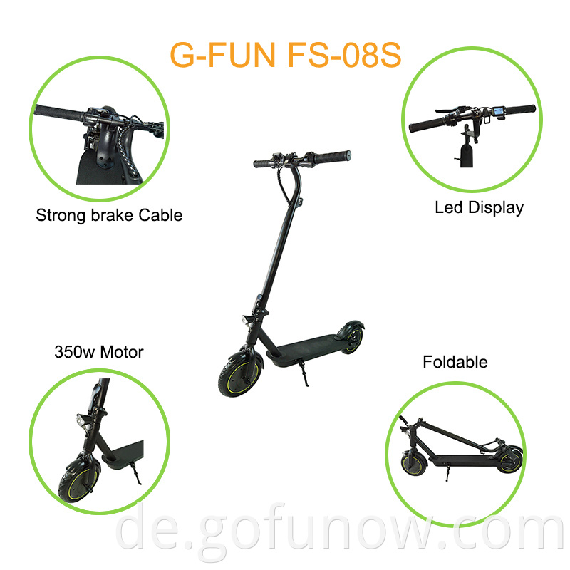 G-Fun Foldable Skoter Wedped Battery Wheel Skoter Motorisierter Roller